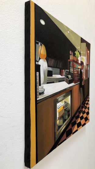 Downtown Cafe by Hadley Northrop |  Side View of Artwork 