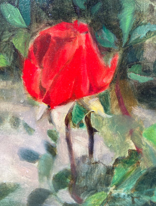 Seven Red Roses by Hilary Gomes |   Closeup View of Artwork 