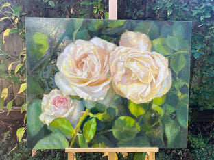Three Blooming Roses and Thorns by Hilary Gomes |  Context View of Artwork 