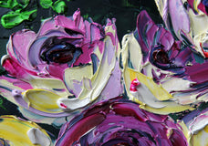 Original art for sale at UGallery.com | My Favorite Peonies by Lisa Elley | $300 | oil painting | 10' h x 10' w | thumbnail 4