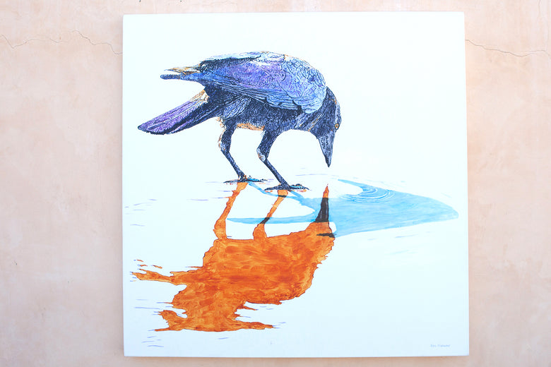 A Crow Reflecting on the Beach by Emil Morhardt |  Context View of Artwork