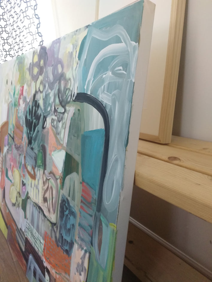 Everything But the Kitchen Sink by Autumn Rose |  Side View of Artwork