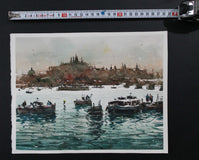 Original art for sale at UGallery.com | The Castle and the River by Maximilian Damico | $600 | watercolor painting | 7' h x 11' w | thumbnail 3