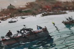Original art for sale at UGallery.com | The Castle and the River by Maximilian Damico | $600 | watercolor painting | 7' h x 11' w | thumbnail 4