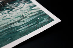 Original art for sale at UGallery.com | The Castle and the River by Maximilian Damico | $600 | watercolor painting | 7' h x 11' w | thumbnail 2