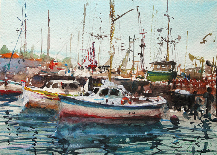 San Francisco Boats by Maximilian Damico |  Artwork Main Image