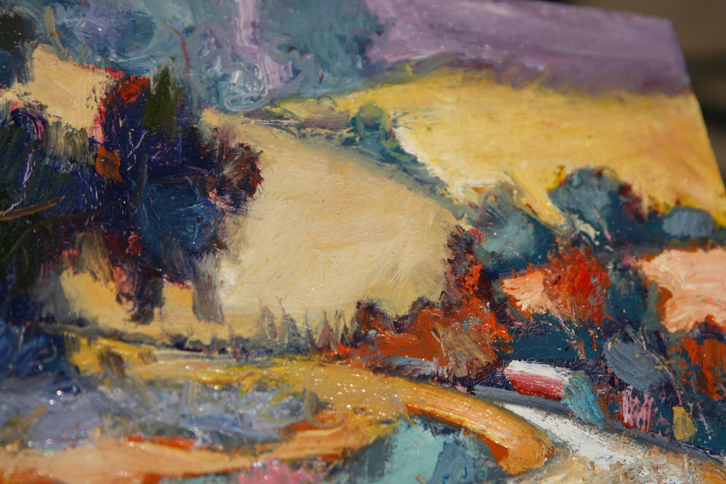 A Crow Canyon Farm by James Hartman |  Closeup View of Artwork