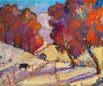 oil painting by James Hartman titled Mountain Autumn