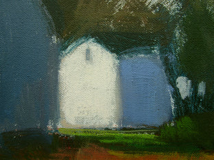 Farm in Afternoon Light by Janet Dyer |   Closeup View of Artwork 