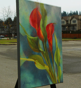 Calla Lily by Jo Galang |  Side View of Artwork 