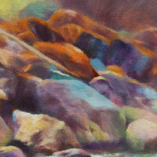 Gold Creek Solace by Jo Galang |   Closeup View of Artwork 