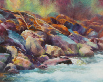 oil painting by Jo Galang titled Gold Creek Solace