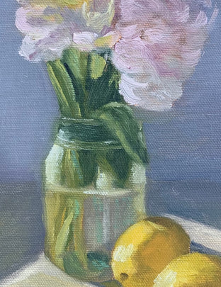 Flowers and Lemons by Joanie Ford |   Closeup View of Artwork 