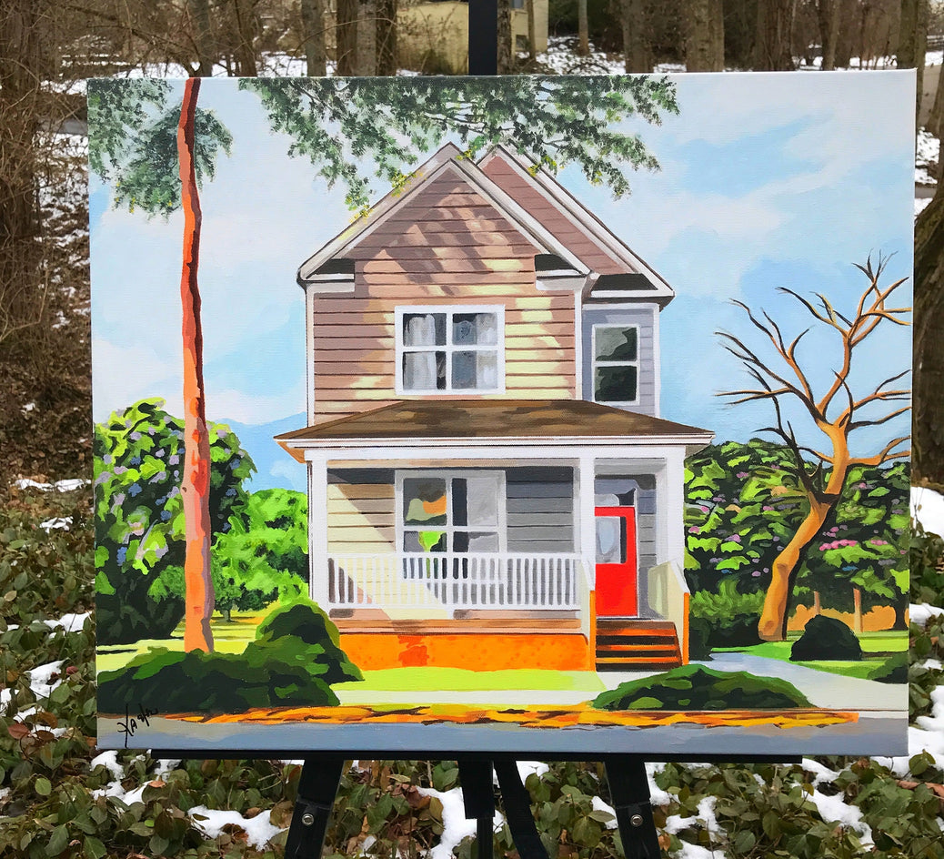 House With Red Door by John Jaster |  Context View of Artwork