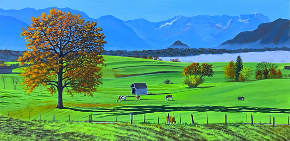 acrylic painting by John Jaster titled Mountain Meadows