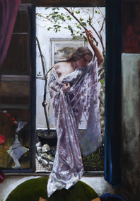 oil painting by John Kelly titled Dans le Cour