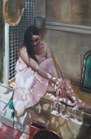 oil painting by John Kelly titled Wednesday Morning in the Garden