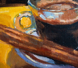 Coffee and Churro by Jonelle Summerfield |   Closeup View of Artwork 