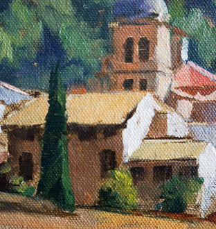 Spanish Village by Jonelle Summerfield |   Closeup View of Artwork 