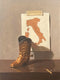 Original art for sale at UGallery.com | The Boot by Jose H. Alvarenga | $625 | oil painting | 12' h x 9' w | thumbnail 1