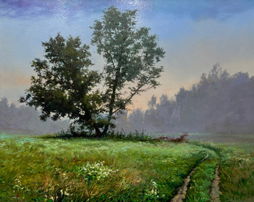 oil painting by Jose Luis Bermudez titled The Path