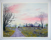 Original art for sale at UGallery.com | A Brush of Pink by Judy Mudd | $1,075 | watercolor painting | 13.25' h x 17.25' w | thumbnail 3
