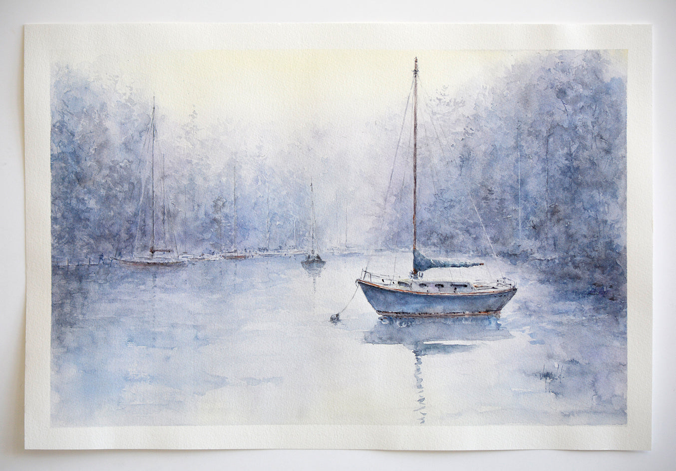 In the Misty Mooring by Judy Mudd |  Context View of Artwork
