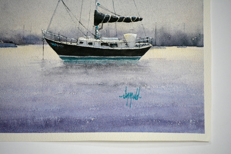 Moonglow Black Beauty by Judy Mudd |  Side View of Artwork