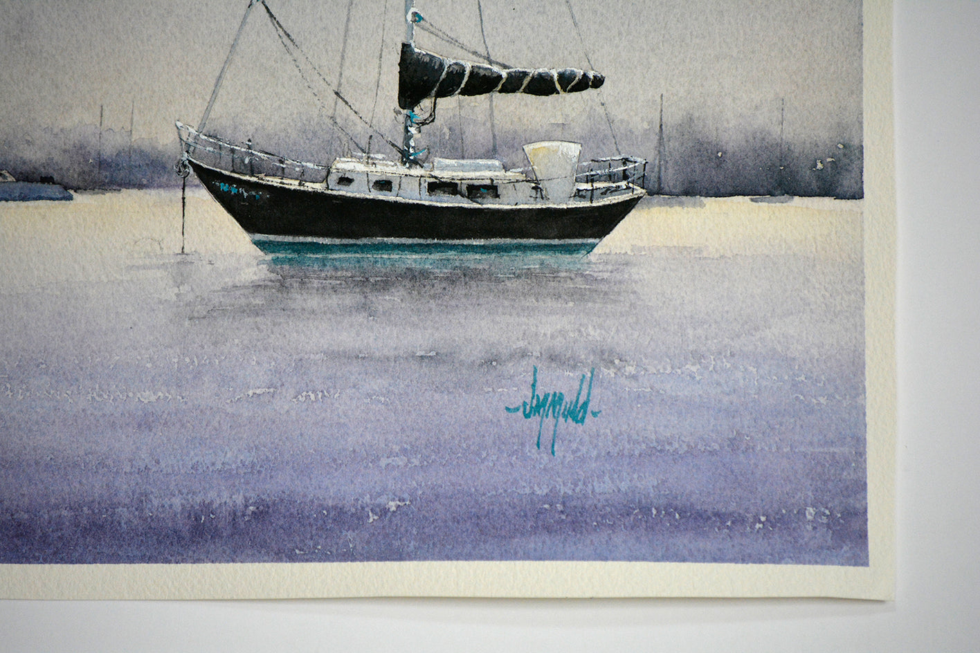 Moonglow Black Beauty by Judy Mudd |  Side View of Artwork