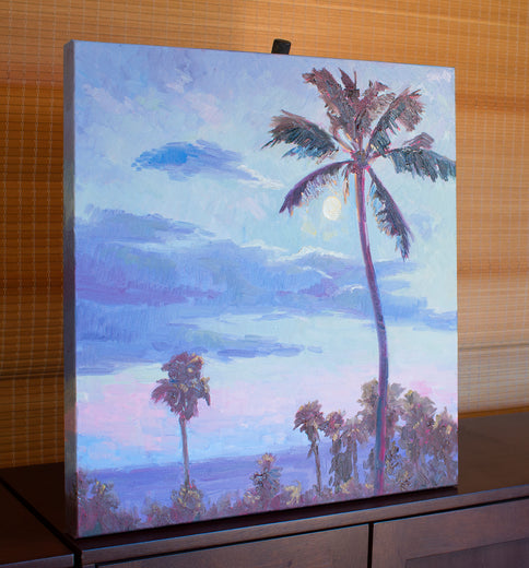 Coconut Moon by Karen E Lewis |  Side View of Artwork