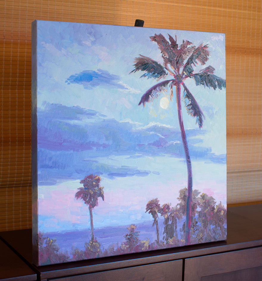 Coconut Moon by Karen E Lewis |  Side View of Artwork