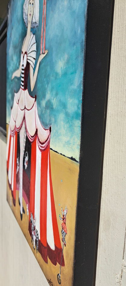 Life is a Circus by Kat Silver |  Side View of Artwork