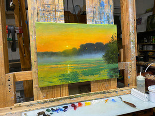 Sunset at Moss Creek by Kent Sullivan |  Context View of Artwork 