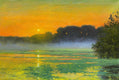 Original art for sale at UGallery.com | Sunset at Moss Creek by Kent Sullivan | $2,200 | oil painting | 16' h x 23' w | thumbnail 1