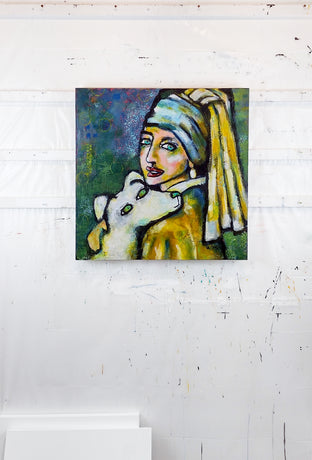 Girl With Pearl Earring and Her Dog by Lee Smith |  Context View of Artwork 