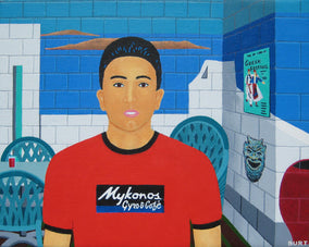 Original art for sale at UGallery.com | Yannis by Leroy Burt | $375 | acrylic painting | 8' h x 10' w