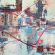 Original art for sale at UGallery.com | Waterfront by Linda Shaffer | $1,500 | mixed media artwork | 36' h x 36' w | thumbnail 1