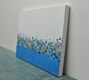Blue Dazzle by Lisa Carney |  Side View of Artwork 