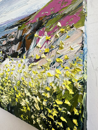 Wildflowers on the Coast by Lisa Elley |  Side View of Artwork 