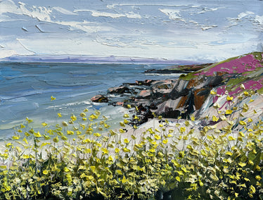 oil painting by Lisa Elley titled Wildflowers on the Coast