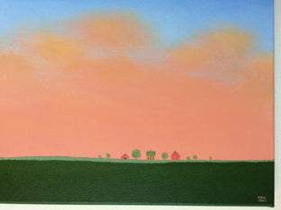 Sunset over the Old Farmstead by Sharon France |  Side View of Artwork 