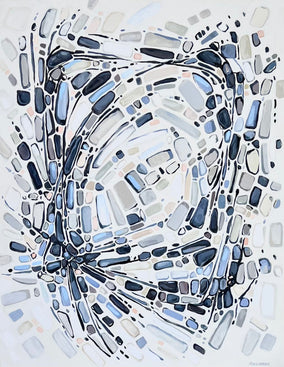 Original art for sale at UGallery.com | Fragmentation II - Boxes by Marie-Eve Champagne | $775 | acrylic painting | 30' h x 24' w