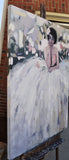 Original art for sale at UGallery.com | Seated In Perpetual Motion by Mary Pratt | $2,700 | oil painting | 48' h x 36' w | thumbnail 2