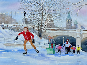 Original art for sale at UGallery.com | Beavertails? by Maurice Dionne | $550 | watercolor painting | 13' h x 17' w
