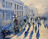 Original art for sale at UGallery.com | Nimbus by Maurice Dionne | $475 | watercolor painting | 12' h x 15' w | thumbnail 1