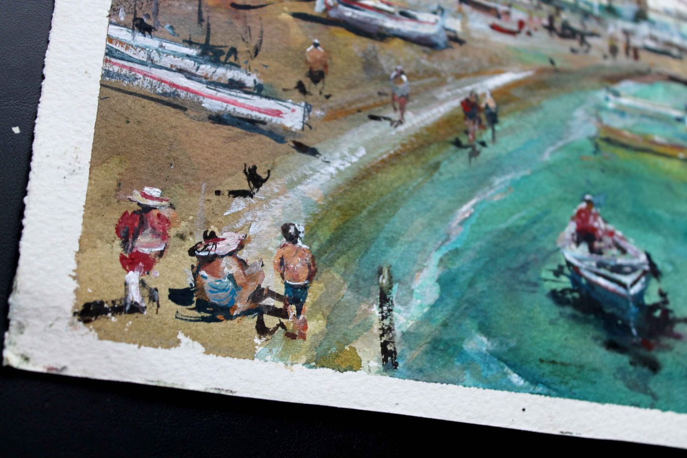 Croatia Marina by Maximilian Damico |  Closeup View of Artwork