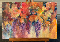 Original art for sale at UGallery.com | Magic & Grapes by Melissa Gannon | $600 | mixed media artwork | 15.25' h x 22.5' w | thumbnail 3