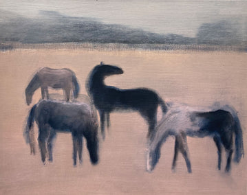 acrylic painting by Nick Bontorno titled 4 Horses