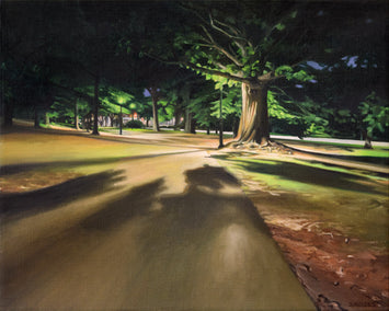 oil painting by Nick Savides titled Night Shadows