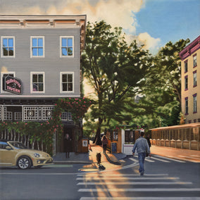 oil painting by Nick Savides titled White Horse Tavern